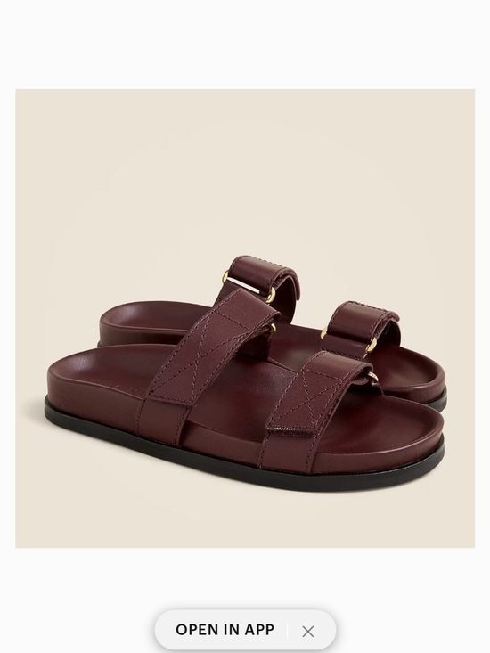J. Crew Shoes - J.Crew Malbec Colbie Wide Strap Leather Sandals, Size 9